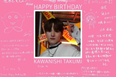 HAPPY BIRTHDAY TAKUMI  #HAPPYTAKUMIDAY
#210623_AM0
#JO1 #川西拓実 #KAWANISHITAKUMI…