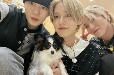 [] #JO1 with わんちゃん  小型犬チーム  #大平祥生 #木全翔也 #白岩瑠姫
#Hi_JO1