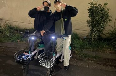 [#川尻蓮] 
INIのまさやと
自転車って気持ちいねーー  #JO1 #KAWASHIRIREN