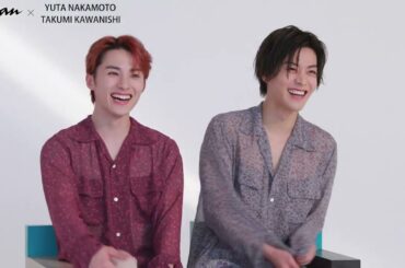 中本悠太さん（NCT 127）と川西拓実さん（JO1）がanan2349号の表紙に登場！ メイキング動画をお届けします