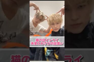 木全とわさびの出会い🐈‍⬛💜 #jo1 #ジェイオーワン #木全翔也 #金城碧海