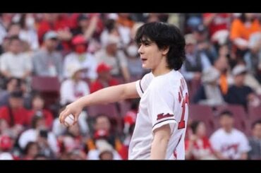 ＪＯ１・豆原一成が広島－巨人戦の始球式に登場　見事なノーバウンド投球を披露「めちゃくちゃ緊張しました。ほっとしています」