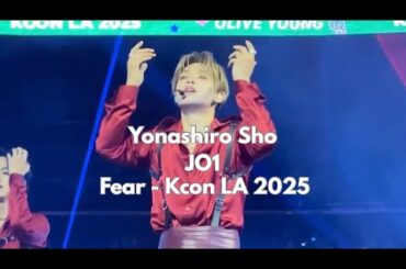 JO1 Yonashiro Sho full focus - Fear cover @ KconLA 2025