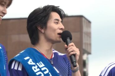 JO1白岩瑠姫＆INI西洸人、サッカー日本代表に大興奮！パブリックビューイングイベントで熱いエール