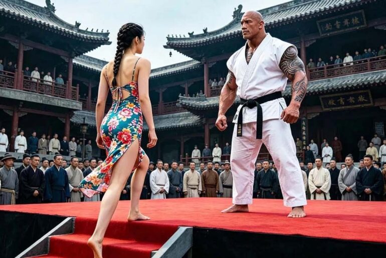 日本武士嘲笑中國功夫，怎料功夫少女霸氣迎戰，輕鬆打敗他   ⚔️  抗日  MMA | Kung Fu