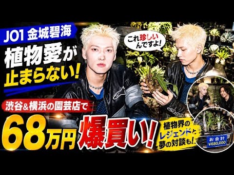 【衝撃】JO1金城碧海が植物に68万円を爆買い！？渋谷＆横浜で見せた“本気の植物愛”にファンも専門家も驚愕！